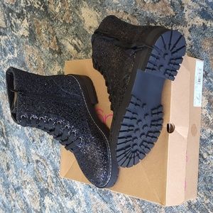 Black glitter boots size 7.5 Made by Sugar New in box